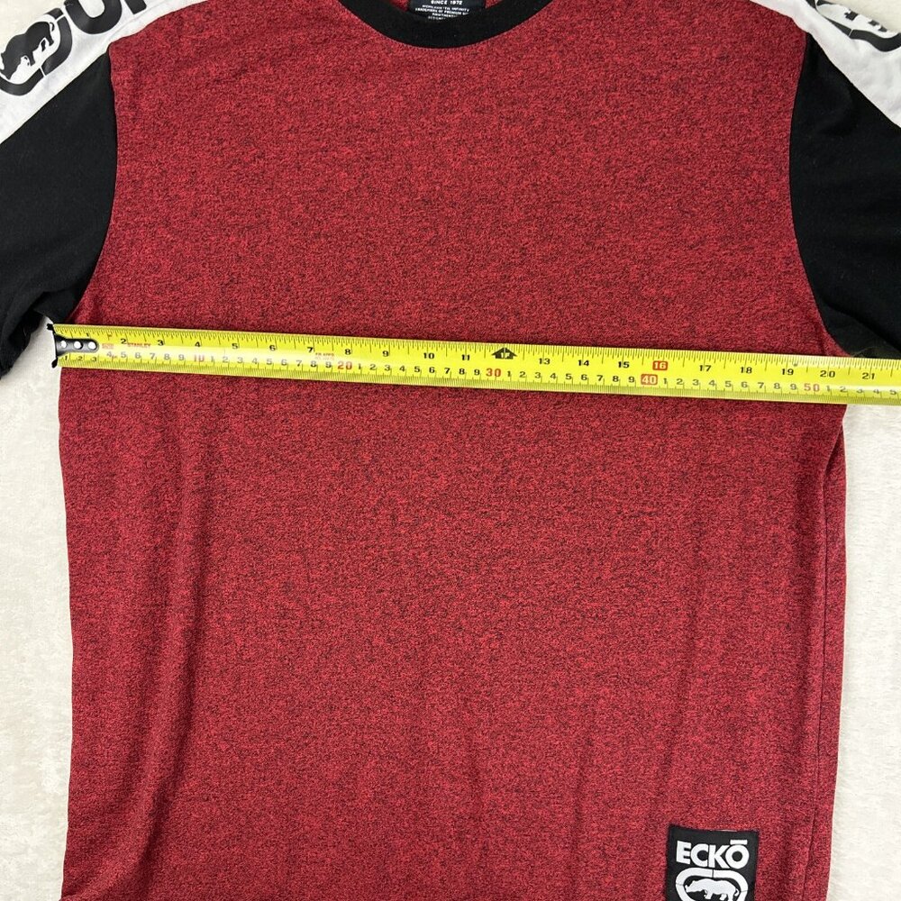 Ecko Unltd Men T-Shirt Large Maroon/white/black Logo Graphic - Picture 5 of 7